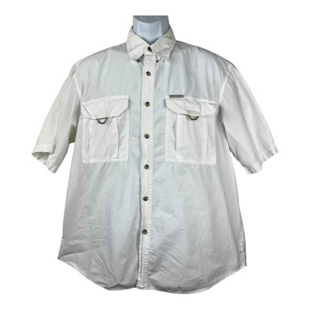 Columbia Men PFG Fishing Shirt Buttons Down size L